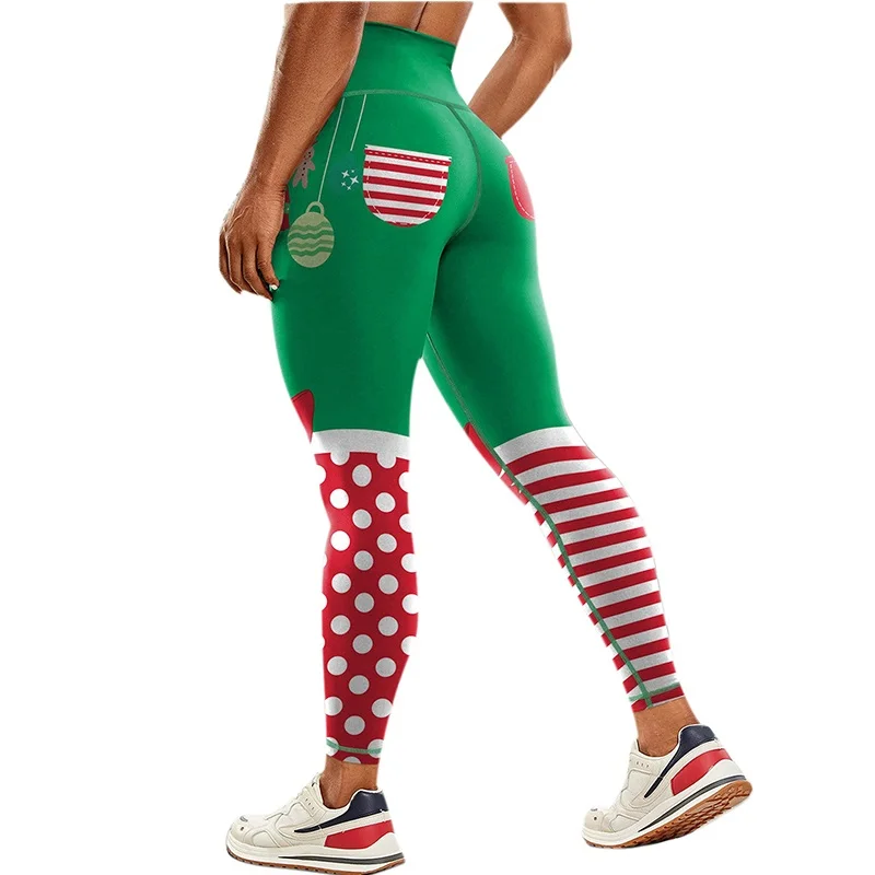 Cloud Hide Рождественские штаны для йоги Женские брюки тренажерного зала и фитнеса