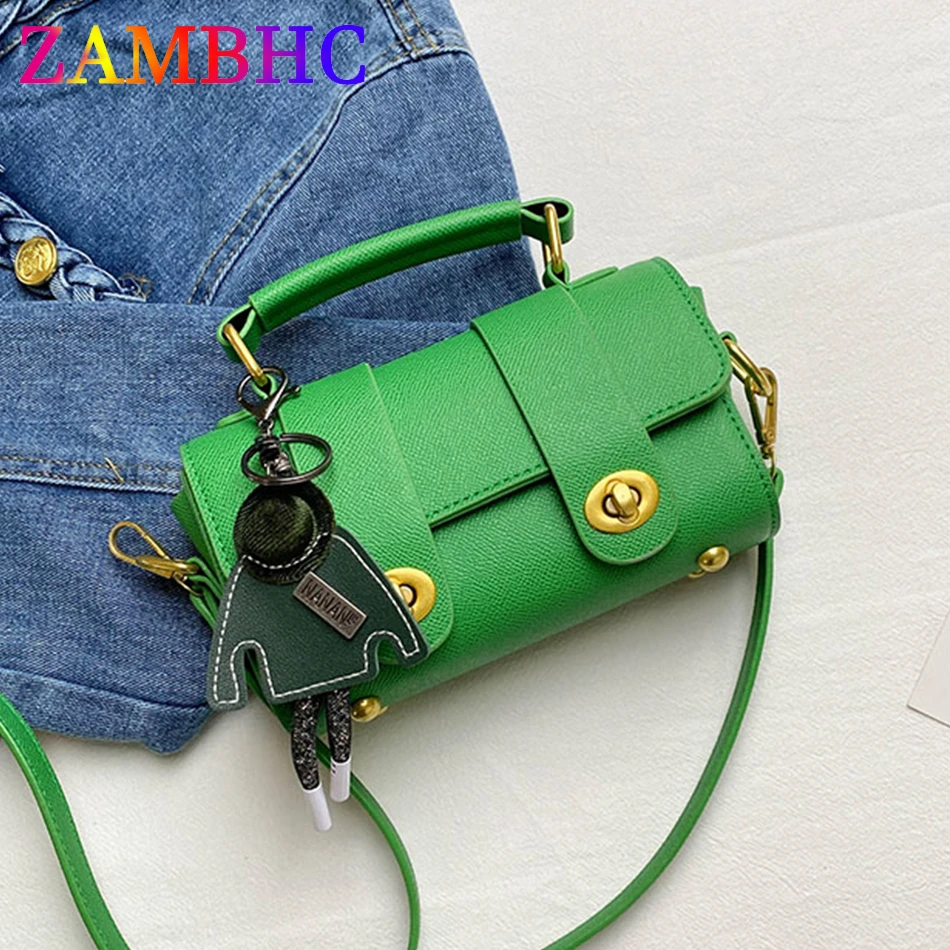 

2 Lock Small Women's Boston Bag Luxury Purses and Handbags Luxury Pendant Crossbody Bag PU Leather Shoulder Bags for Women Mini