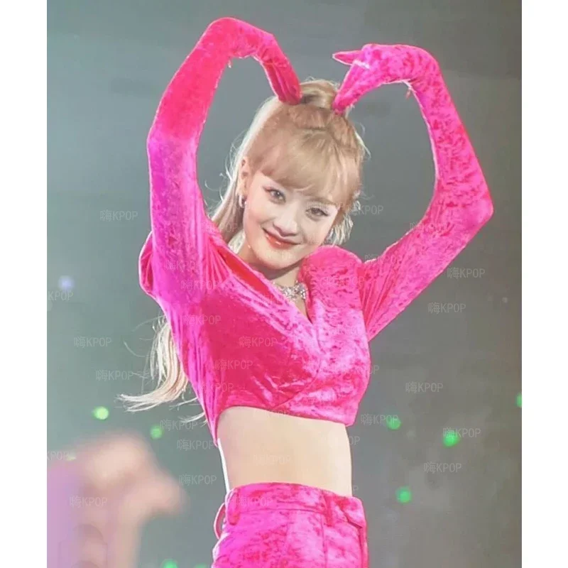 Новинка сексуальный ярко-розовый женский костюм для джазовых танцев одежда