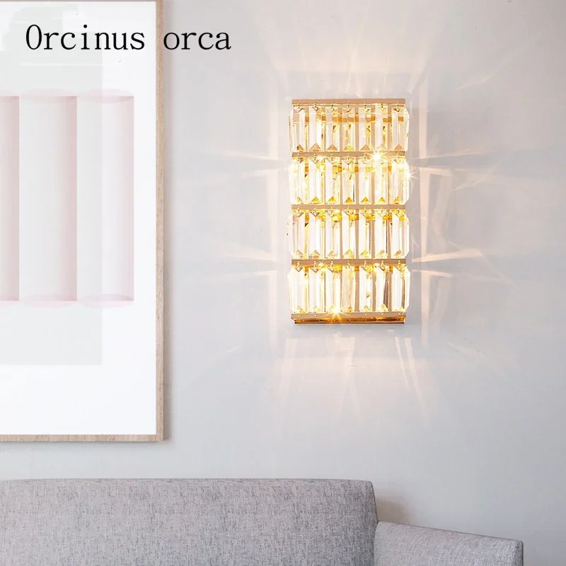 Американский роскошный хрустальный настенный светильник для гостиной прихожей