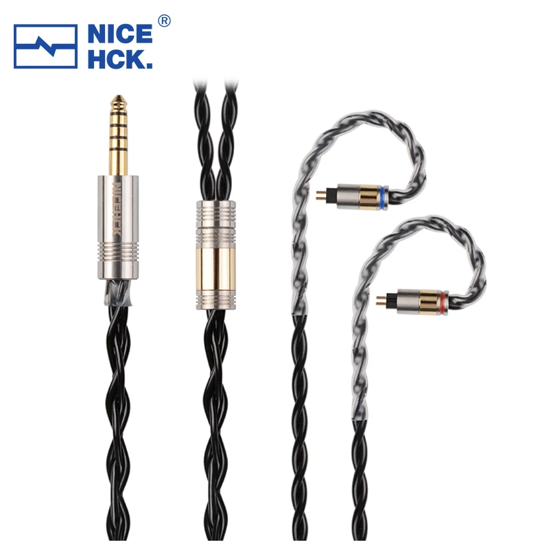 

Кабель NiceHCK BlackCat из цинкового медного сплава для наушников Hi-Fi, замачиваемый маслом, улучшенный кабель 3,5/2,5/4,4 мм, MMCX/0,78 мм, 2Pin для F1 Dioko Kai D13
