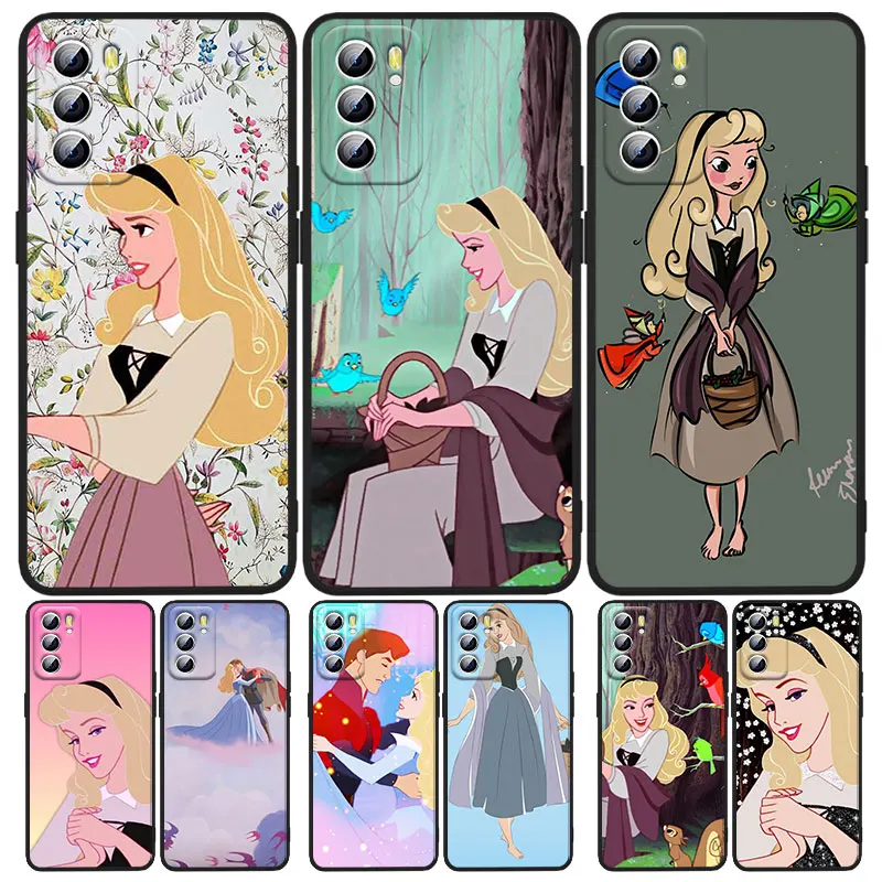 

Sleeping Beauty Phone Case For OPPO A5 A9 A12 A1K AX7 A72 A52 A31 A53 A53S A73 A93 A94 A74 A16 Black Funda Cover Soft Back Capa