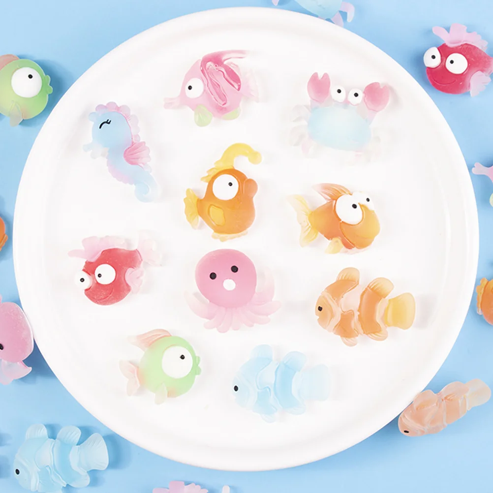 

Sea Animal Charms Small Fish Crab Accessories Resin Crafts Decorative Phone Case