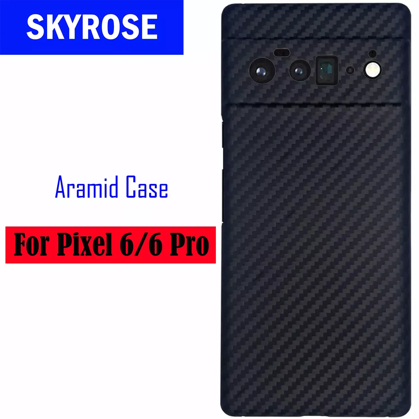

For Pixel 6 Pro Aramid Case Ultra Thin Ligh&Light Shockproof Cover for Google Pixel 6 Real Carbon Aramid Fiber Case Funda
