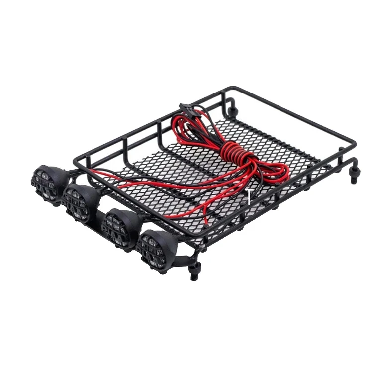 

Brand new Metal Roof Luggage Rack Tray Roof Rack with Light For MN D90 D99 MN90 MN99S 1/12 RC Car Upgrade Parts