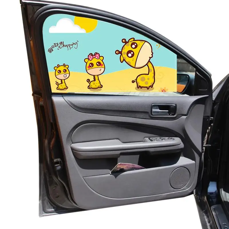 

Car Window Shade For Baby Magnetic Car Window Sunshade For Baby Cute Cartoon Window Sun Blocker For Car Sun Glare And UV Rays