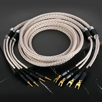 audiophile occ speaker cable silver plated copper hifi audio line paint shell banana spade plug