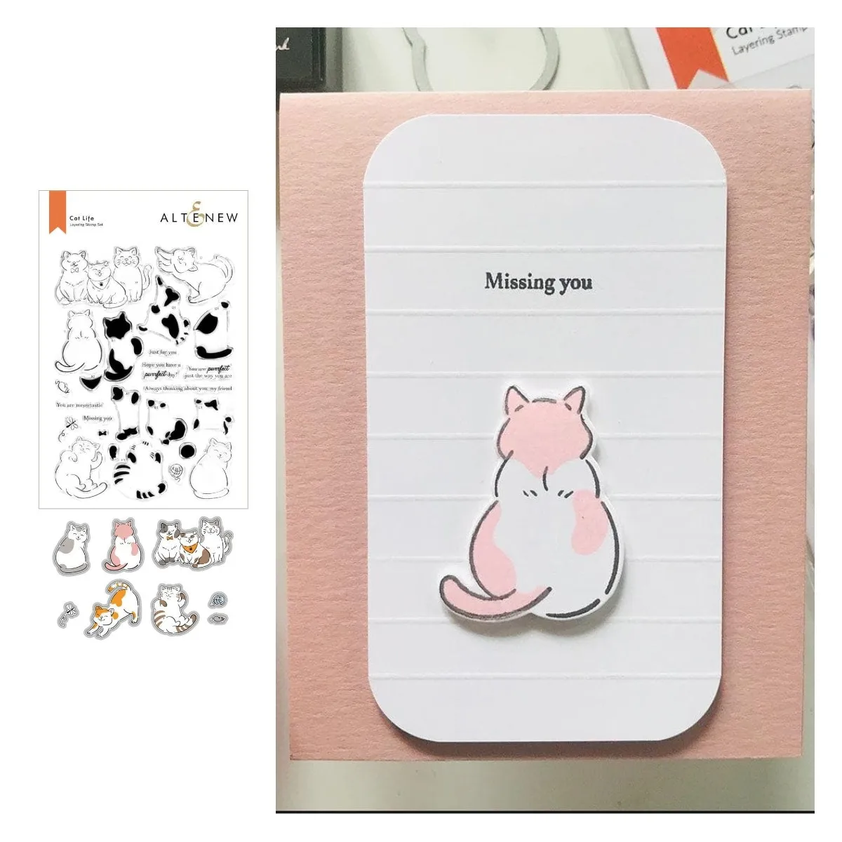 

Cat Life Stamp & Die Bundle Metal Cutting Dies And Stamps Scrapbook Diary Decoration Embossing Template Diy Greeting Card