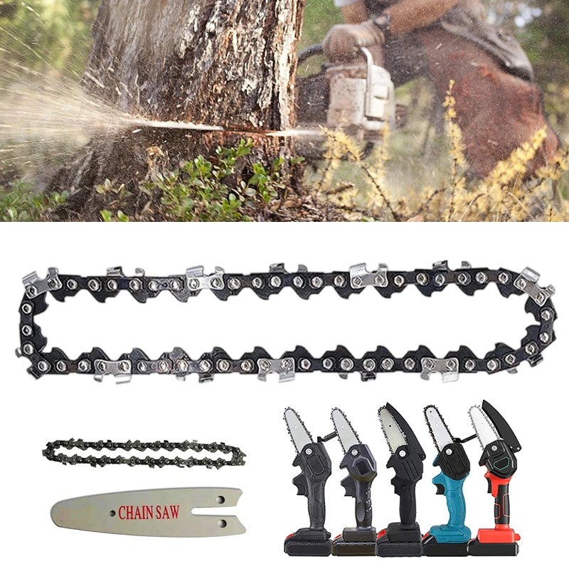 Мини-цепная цепь бензопилы сменная пилы беспроводная электрическая переносная