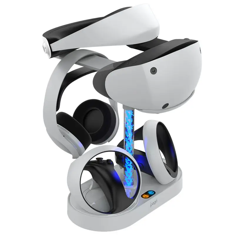 Фото Зарядная подставка Ipega для PS VR2, магнитная радужная зарядная подставка для PS VR2 с цветной RGB-подсветкой №3