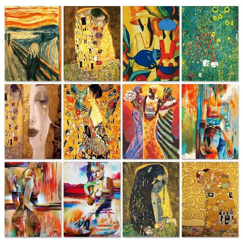 

GATYZTORY 60x75cm Frame Oil Digital Painting By Bumbers Kits Abstract Diy Acrylic Paint By numbers For Adults Home Decors