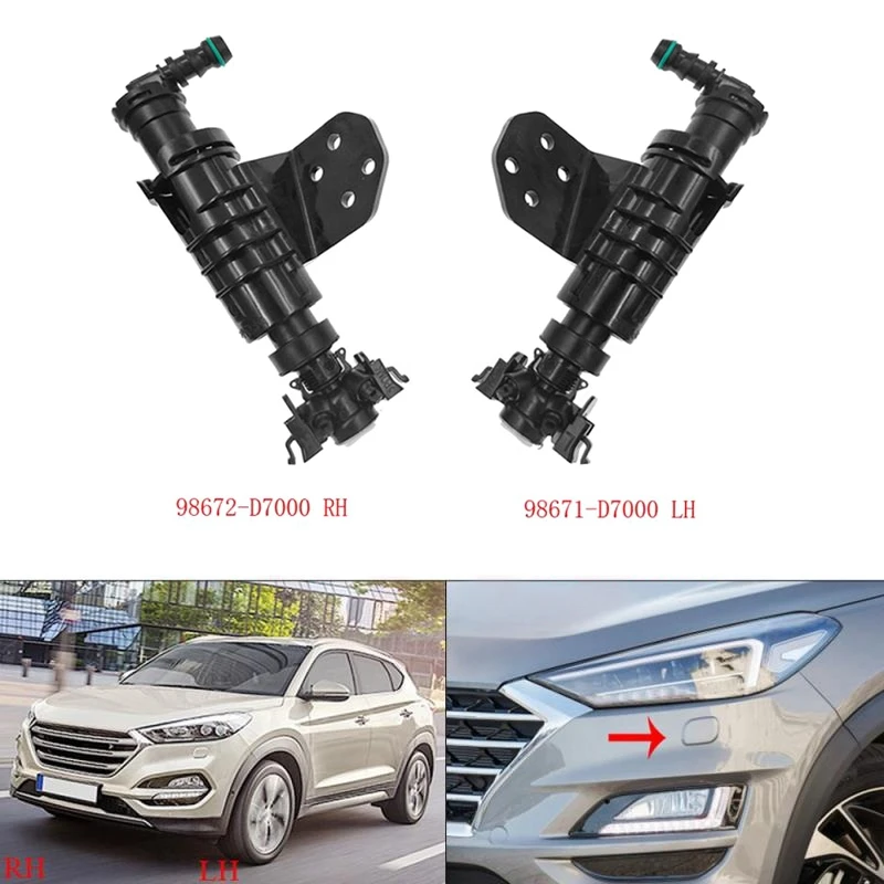 

Front Car Head Light Lamp Headlight Cleaning Washer Spray Nozzle Jet For Hyundai Tucson