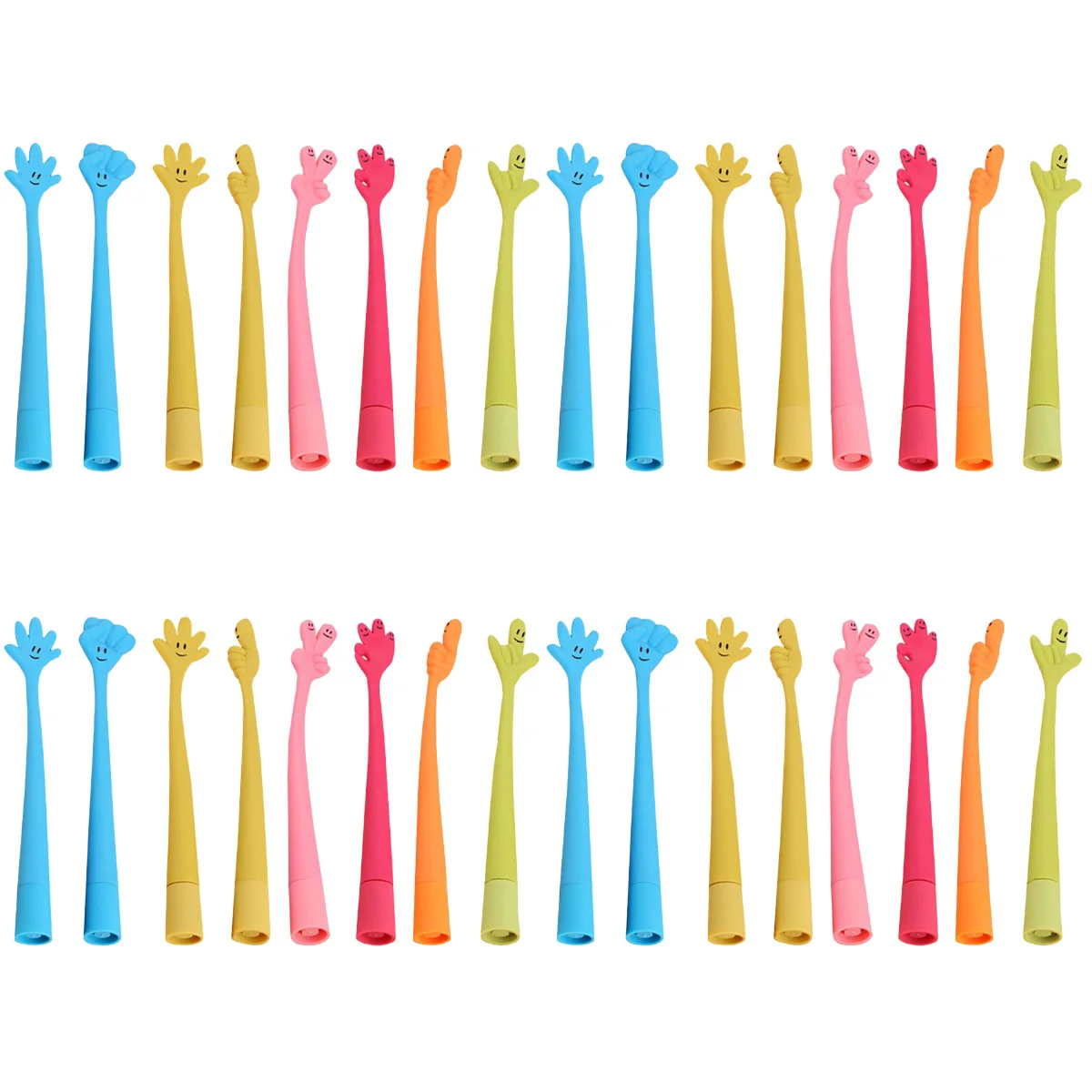 

Pens Pen Writing Funny Gift Ballpoint Cartoonoffice Gesture School Supplies Fun Cute Hand Silicone Kawaii Bag Kids Filler Favor