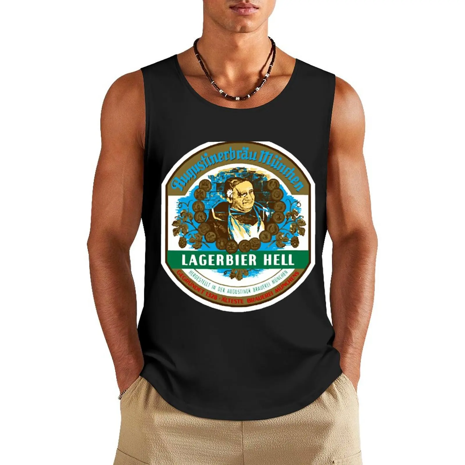 Майка для бодибилдинга с надписью hell beer