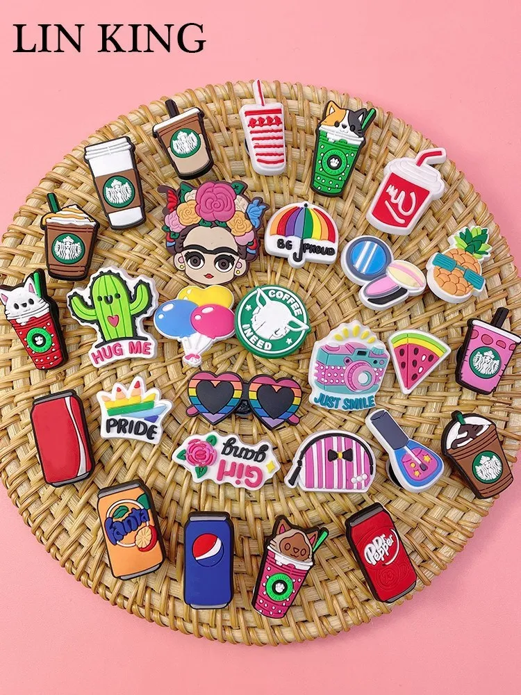 

Lovely PVC Shoe Charms Croc Pins Ornaments Diy Shoe Accessories Fit Clogs Cartoon Garden Shoe Buckle Decor Party Gifts For Kids