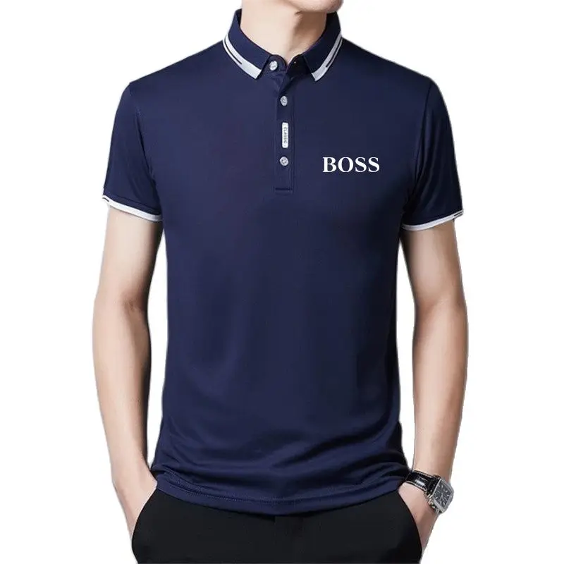 

2022 New summer men's Polo shirt Casual fashion lapels comfortable breathable Polo T-shirt Youth fitness sports short sleeve