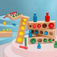 montessori wooden toys sensory blocks for kids colorful socket cylinder block toys montessori set educational toys for children