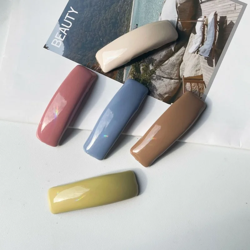 

ins laser leather clip hair clip side clip Liu Haibian clip Korean hair accessories hairpin Korean version clip bb clip