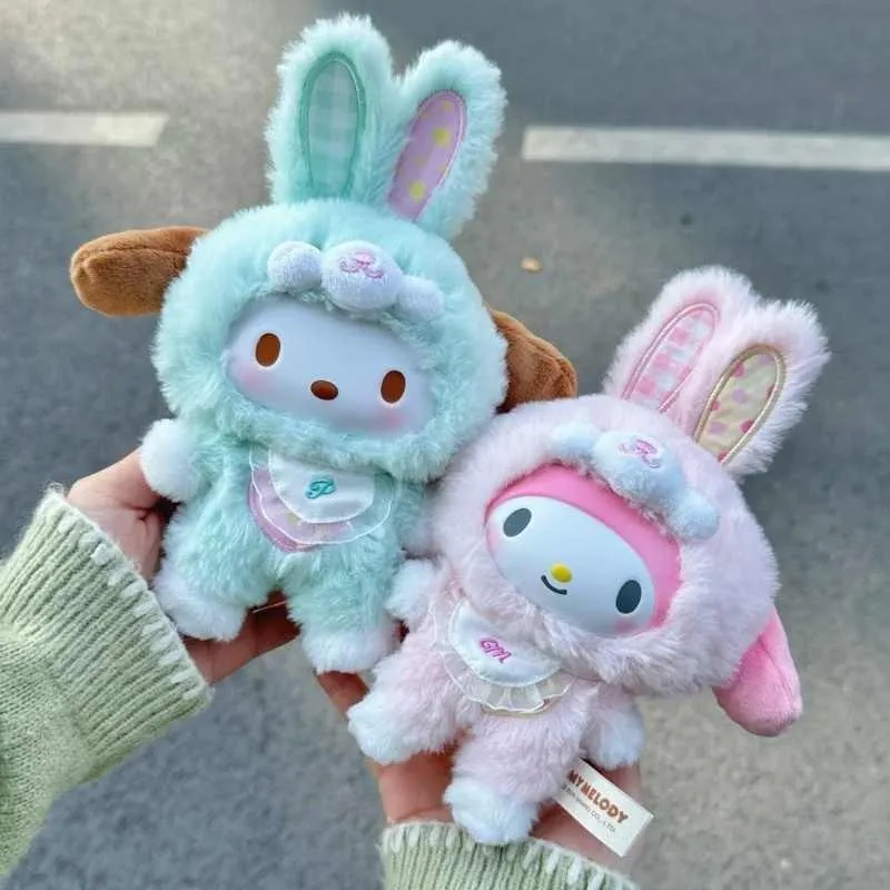 Фото Sanrio Elf Bunny Baby Series слепая коробка виниловая плюшевая загадочная коробка сумка кулон игрушка-сюрприз Куроми Почакко кукла подарок на день рождения игрушки №5