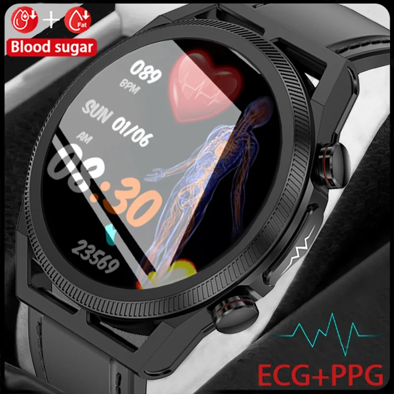 

ECG+PPG Men's Health Smartwatch Uric Acid Measurement Lipids monitoring HRV-AI Medical Diagnostics Bluetooth Call Smartwatch