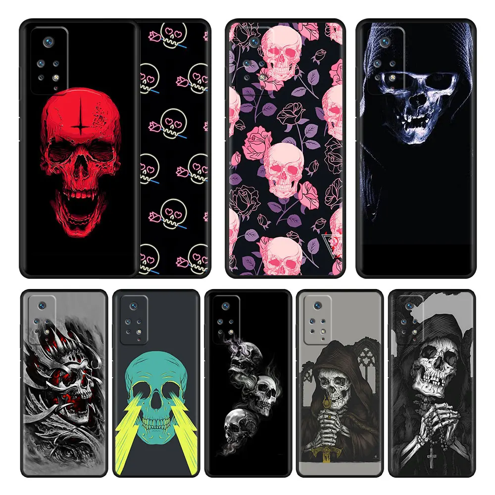 

Satanic Skull dark For Redmi Note 7 K40 11 Pro 10 8 9A 9C 9T 9 9S 8T K50 K40S Phone Case Cover Casing