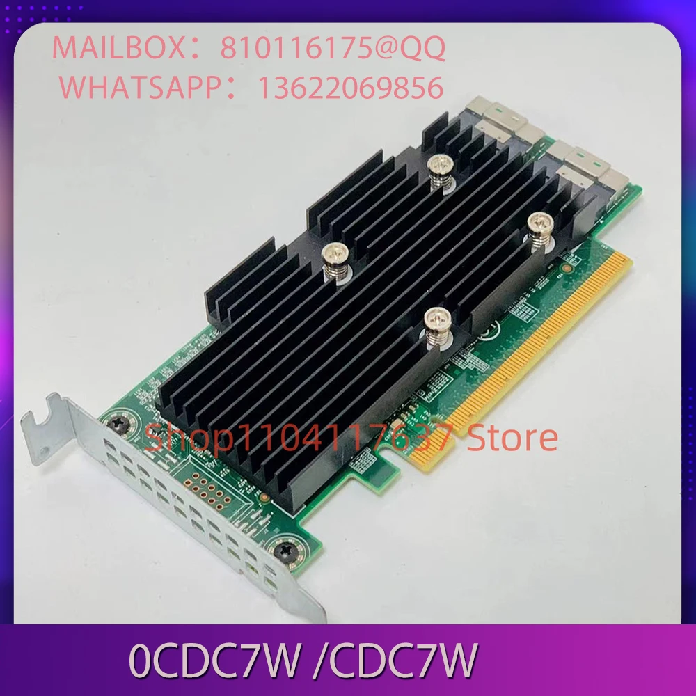 For CDC7W SSD NVMe PCIe 16X U.2 Passthrough Card U. 2 Hard Drives F2R15F3 Adapte C6420 R740 Server 0CDC7W Array car