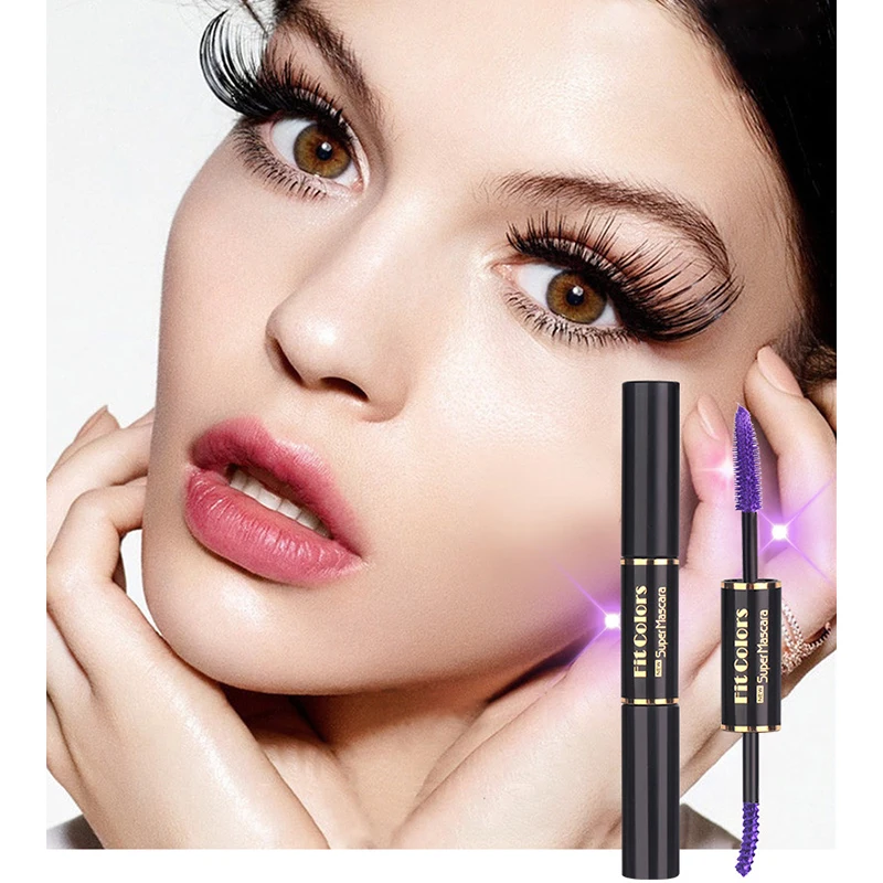 

Colorful Mascara Dual Head 4D Thick Mascara Waterproof Curling Lengthening Mascara Cream Long Lasting Fluffy Eyes Makeup Tools
