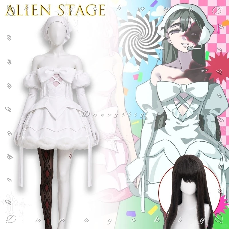 Фото Костюм для косплея Alien Stage Sua Mizi: Темно-красное бархатное готическое сценическое платье с серебряными цепочками, высоким разрезом и струящимся подолом №3