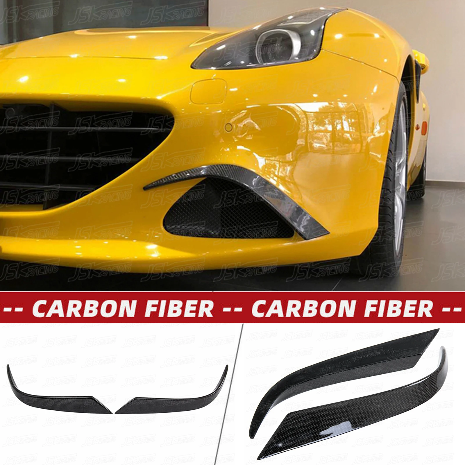 

Carbon Fiber Front Bumper Canards For California T 2015-2018(JSKFRCN15007)