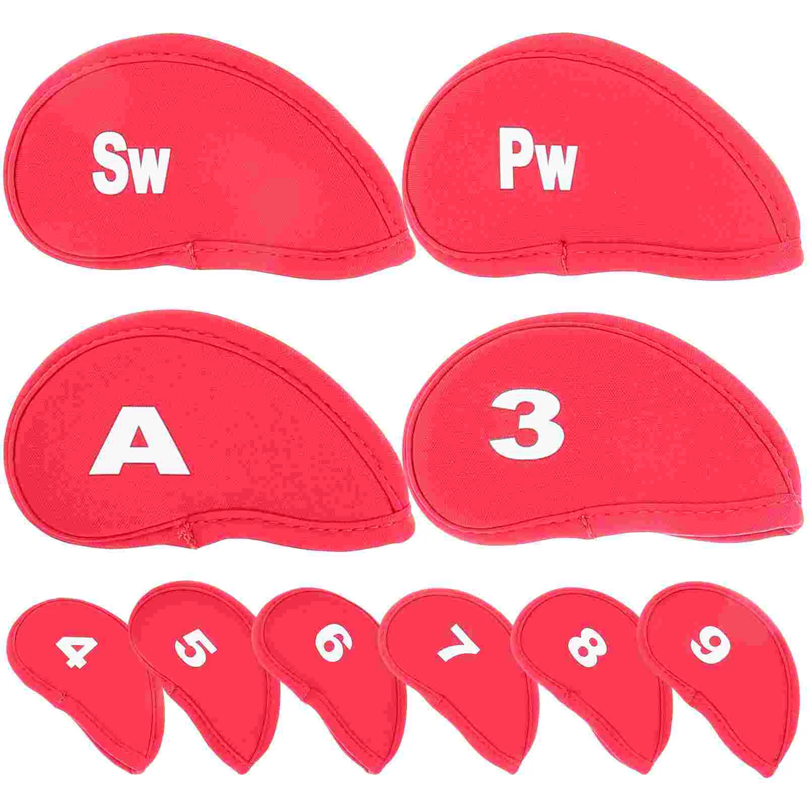 

10 Pcs Golf Club Cover Golfs Protector Professional Head Covers Decked Accessories Major Clubs Holder Cloth Bag