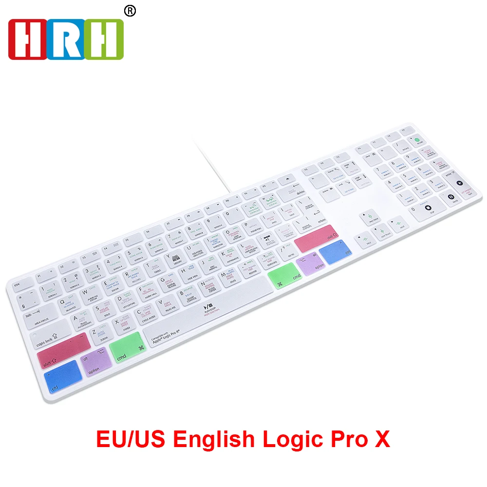 HRH Logic Pro X Hot key Design Keyboard Cover Skin For Apple