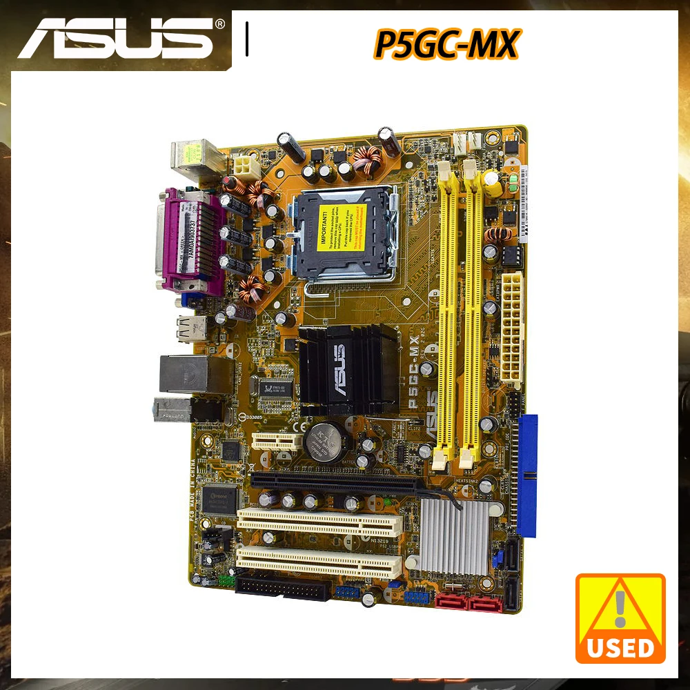 

ASUS P5GC-MX Motherboard LGA 775 Intel 945GC Support Intel Core2 Duo Cpus DDR2 RAM VGA USB SATA2 PCI-E X16 Micro ATX Motherboard