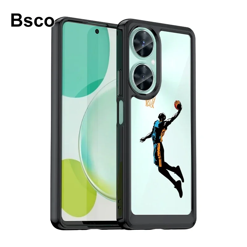 

Пара стильных прозрачных жестких акриловых чехлов для телефона Huawei nova 11i 4G Противоударная задняя крышка