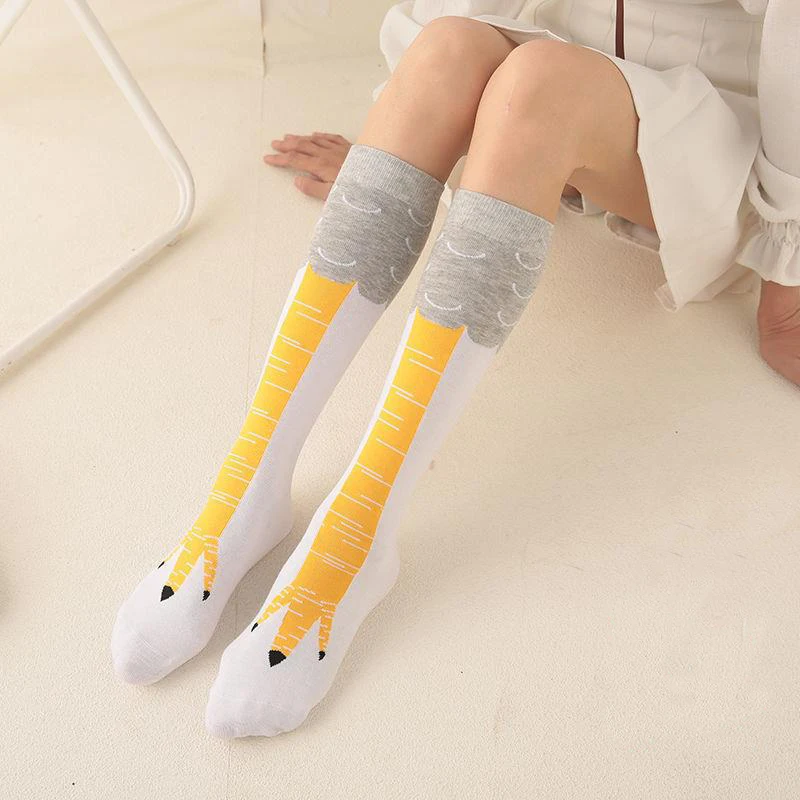 2023 Woman Sexy Personalized Socks Ladies Funny Stovepipe Stockings Cute Over-the-knee Socks Thin Chicken Foot Socks