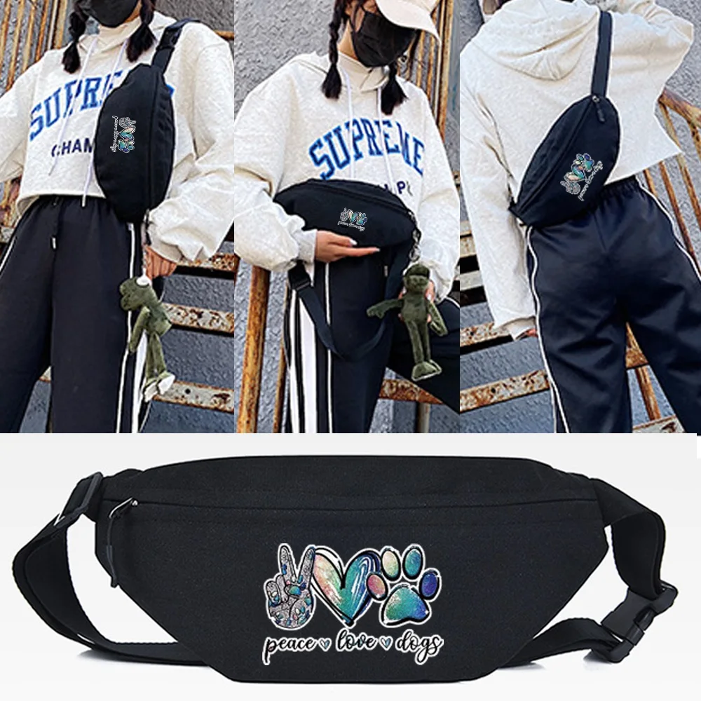 

Waist Bag Shoulder Fanny Pack Crossbody Chest Bag Designer Handbag Belt Bag Fashion Three Footprints Print Daily Tote Bag Unisex