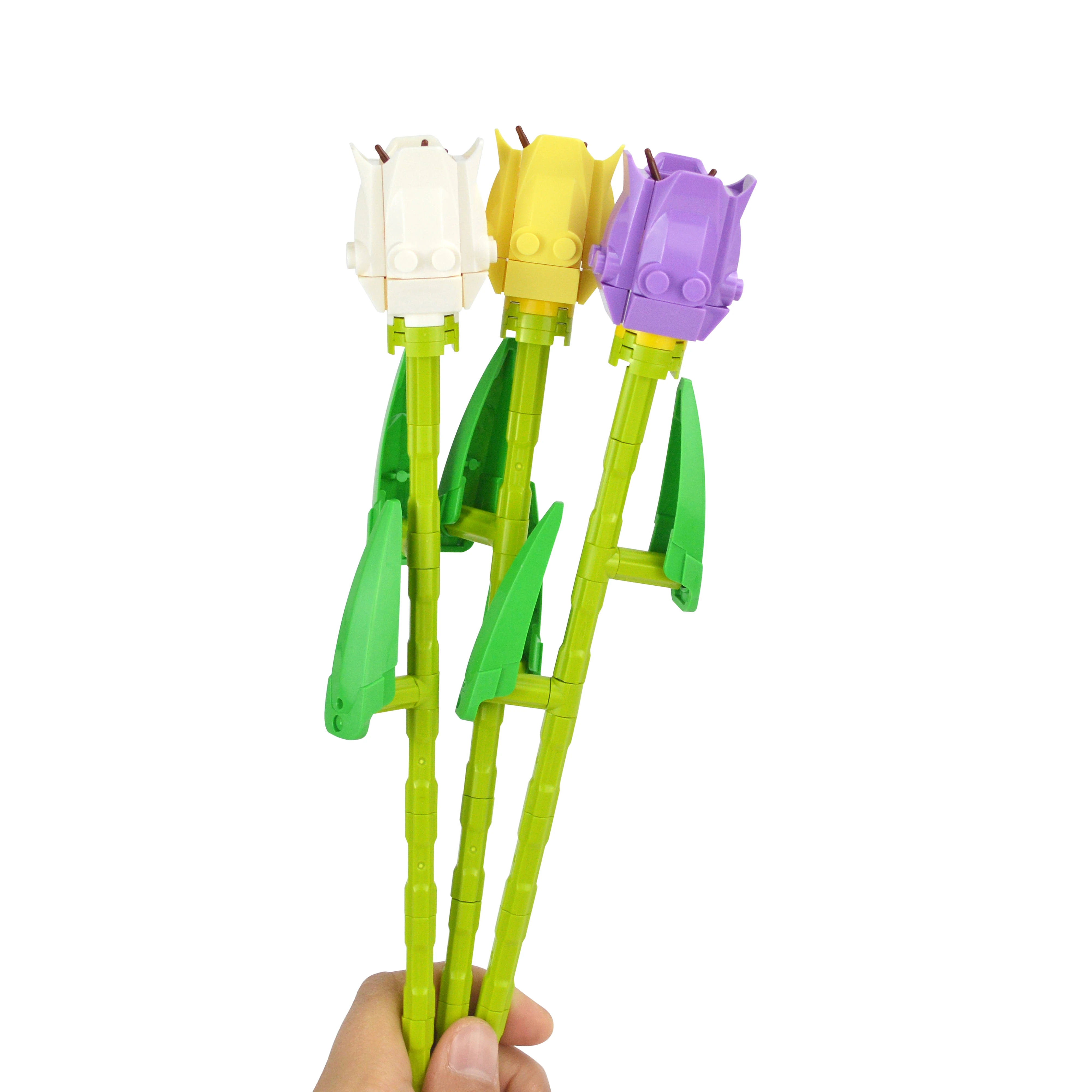 Букет цветов Fomantic Подсолнух тюльпан строительный блок игрушки сделай сам розы