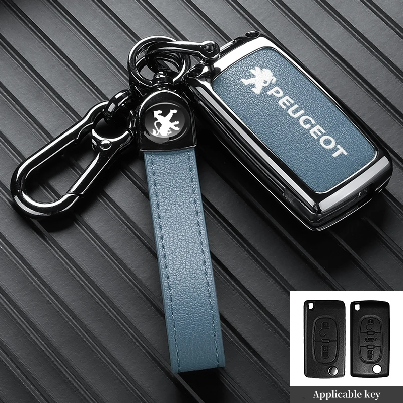 

Чехол для автомобильного ключа из сплава Zine, чехол для ключей для Peugeot GT-Line 206 207 208 301 307 308 407 408 508 607 2008 3008 4008 5008 RCZ