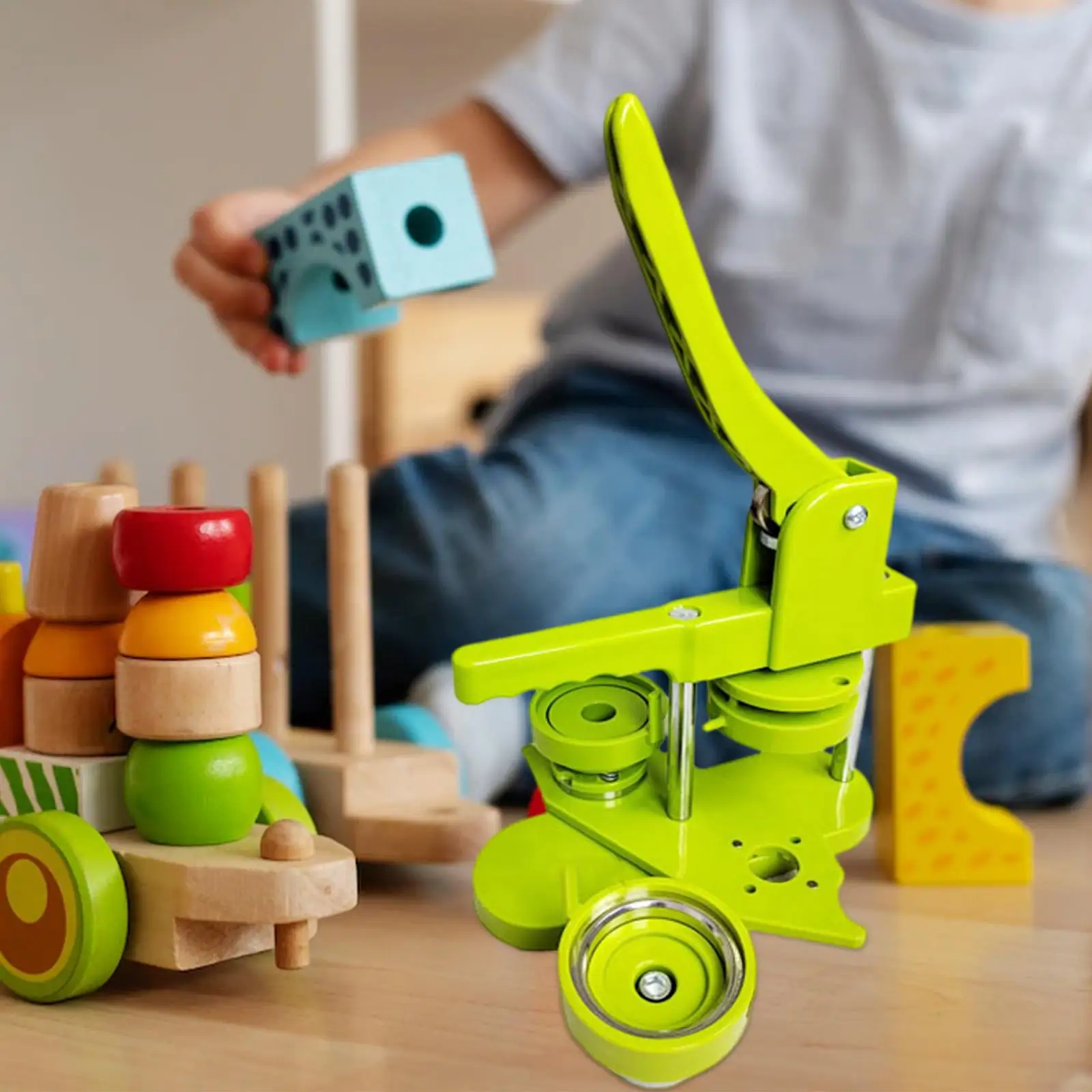 

Button Badge Machine Starter Sets Professional Comfortable Press Machine Pin Maker 58mm Durable Badge Punch Press Heart Shaped