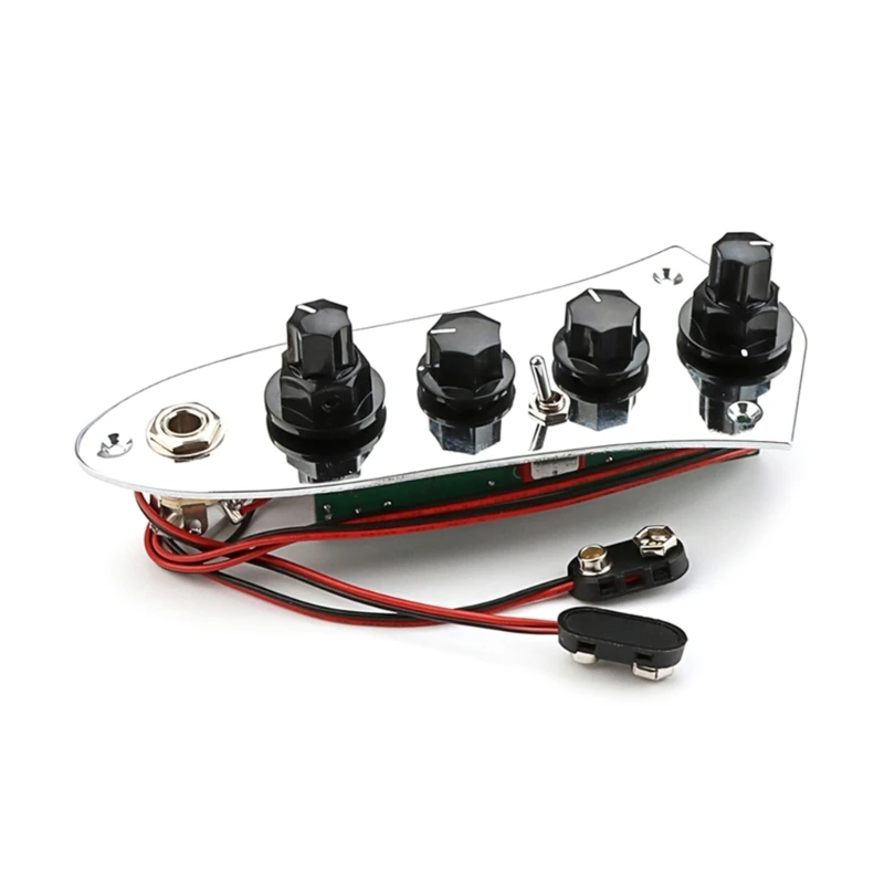 

Jazzes J Bass 4 Way Switch Prewired Loaded Control Plate Pre-wired J Bass Fully Prewired Volume Part with Wiring Harness H8WC