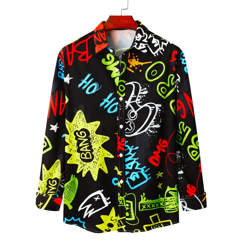 

Men's Art Graffiti Long Sleeve Shirt