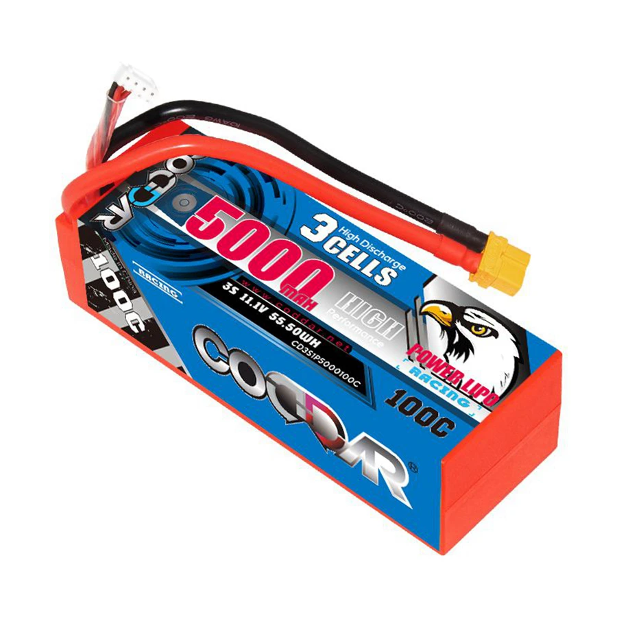 Фото CD3S1P5000100C 3S 11.1V 100C 5000mAh 1/10 Перезаряжаемый литиевый аккумулятор для радиоуправляемых моделей №1