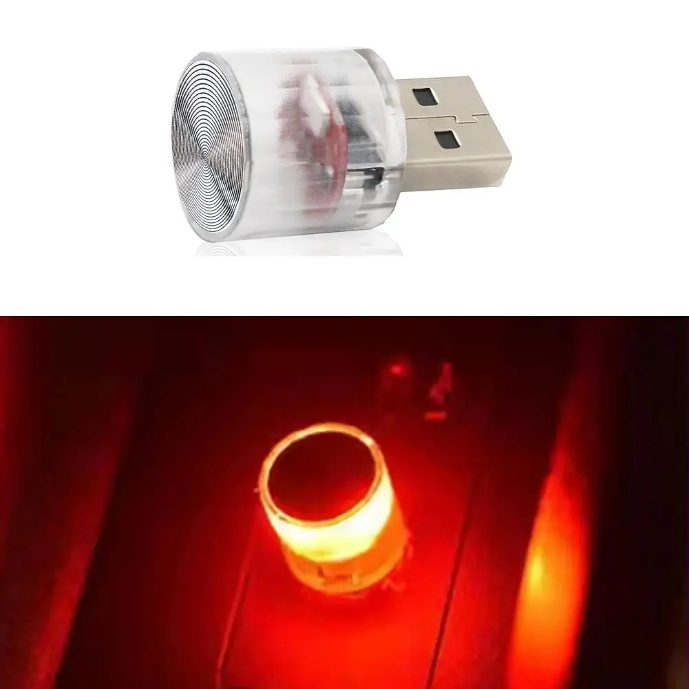 

Portable Car Interior Usb Night Light Mini In-line Led Atmosphere Decorative Lamp
