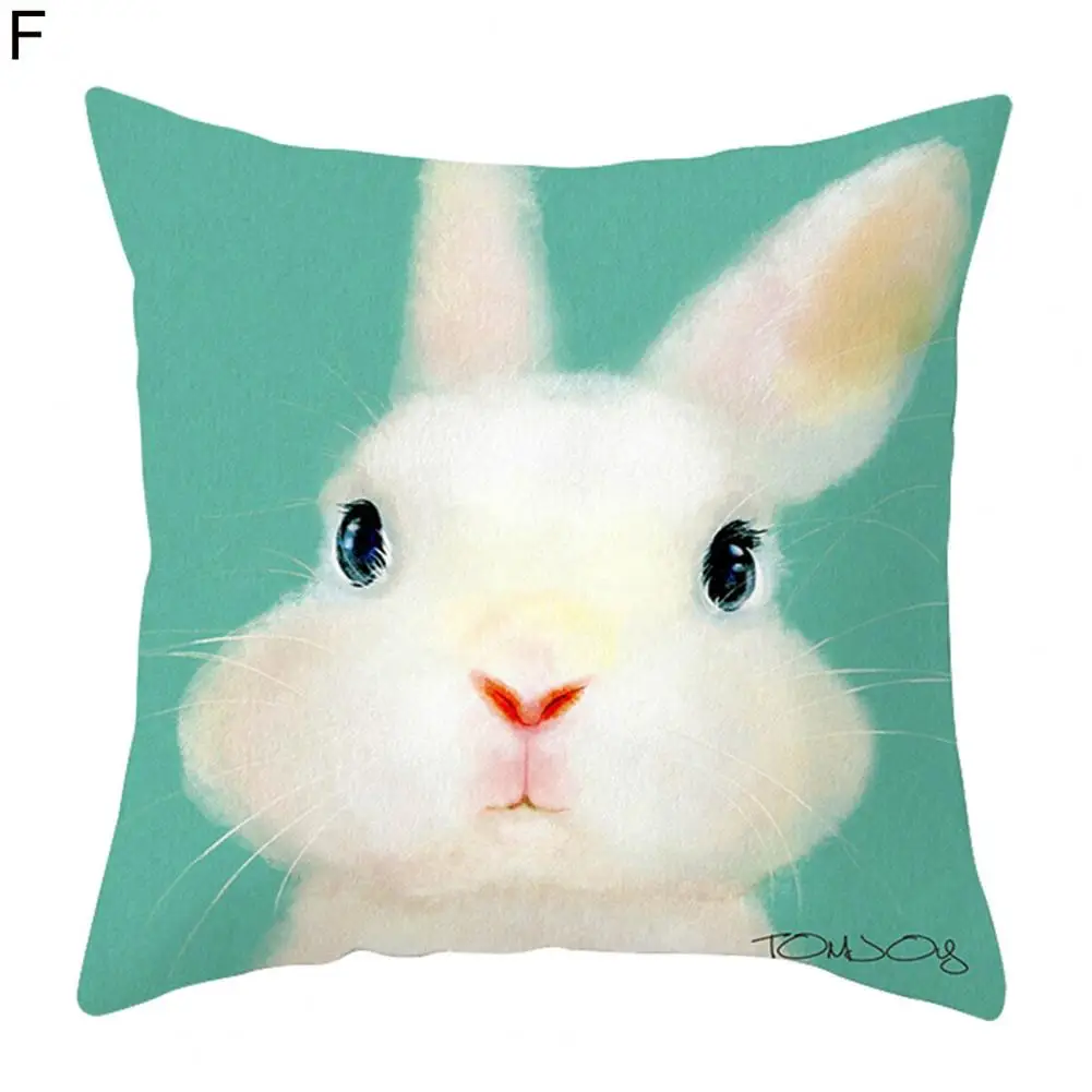 

Create Atmosphere Polyester Spring Easter Bunny Throw Pillow Case Bedding Supplies