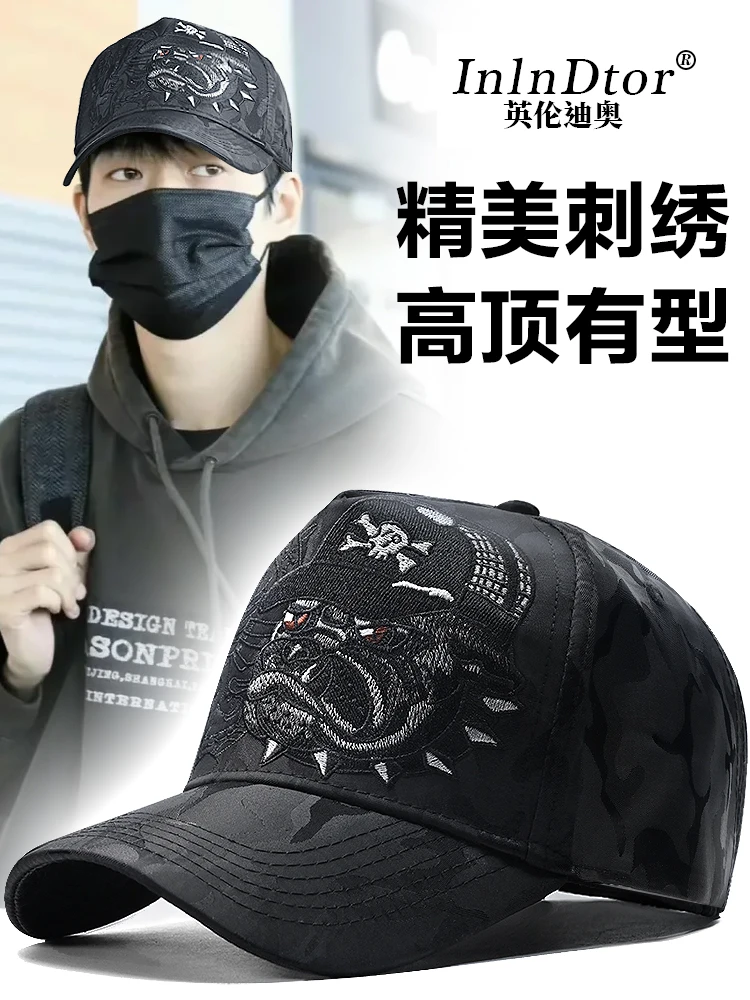 Мужская черная искусственная бульдог тотем стиль милитари хип-хоп роскошная