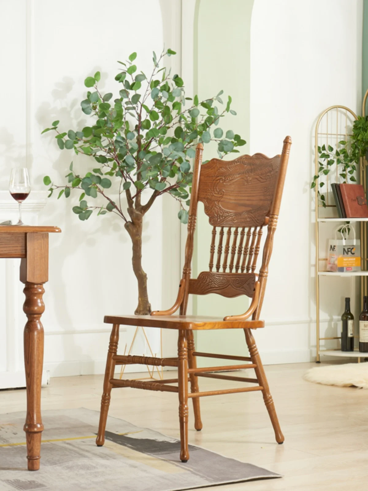 Кресло Windsor из цельного дерева американское французское классическое