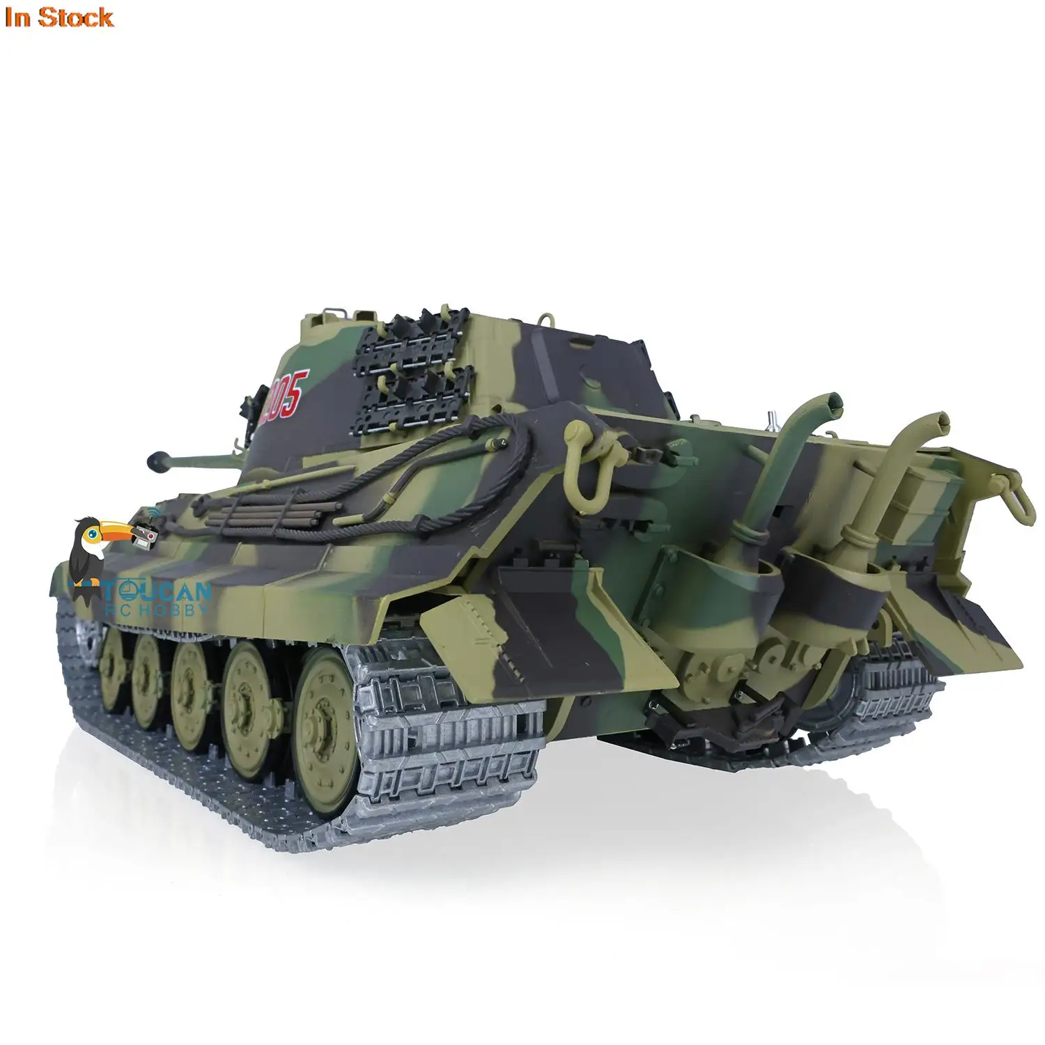 Фото Радиоуправляемый танк HENG LONG 1/16 7.0 King Tiger с улучшенной системой FPV и откатом ствола, модель 3888A 360 °   Для мальчиков TH17528-SMT4 №3