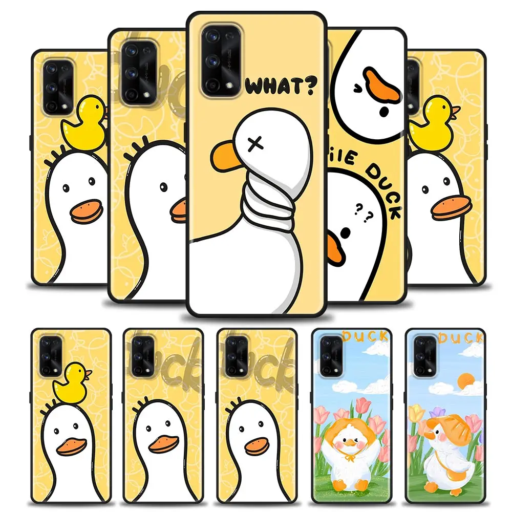 

Candy Funny Idiotic Duck Cartoon For Realme C35 Case For Realme C35 C20 C25 C21 C12 C11 C2 A53 A74 A54 A95 A93 A31 A52 5G Cover