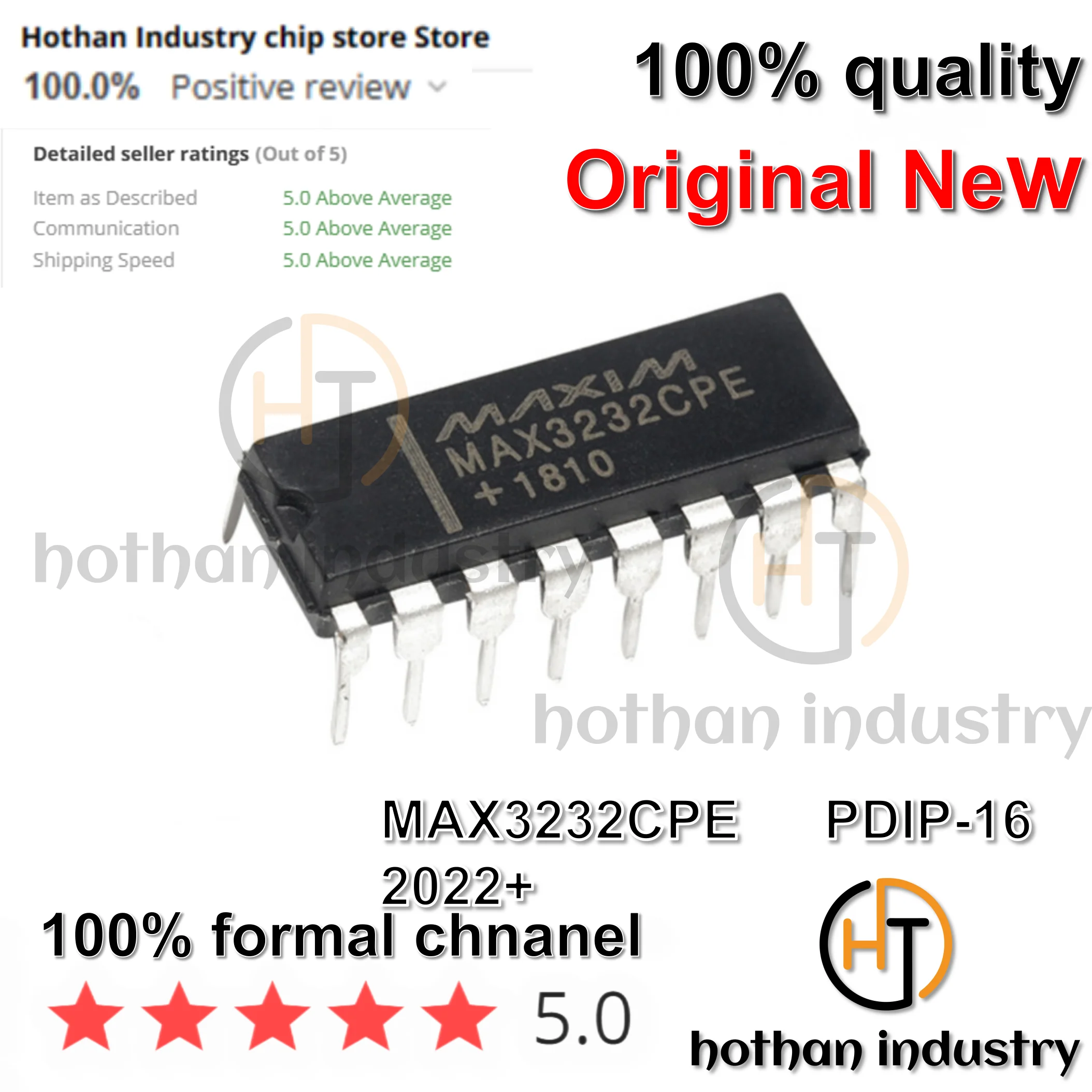 

【10pcs】MAX3232CPE MAX 3232CPE High Quality New 100% Original RS-232 Interface IC 3.0V to 5.5V, Low-Power, up to 1Mbps,
