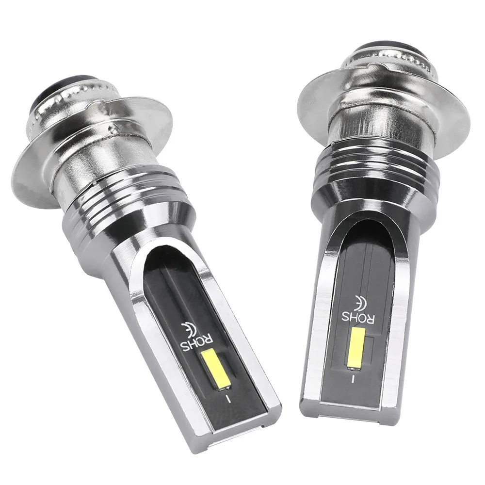 

2pcs P15D/H6M/70023 LED Motorcycle UTV ATV Headlight Bulbs High/Low Beam Lamp 6000K For Car Motor Lights Bulbs Parts