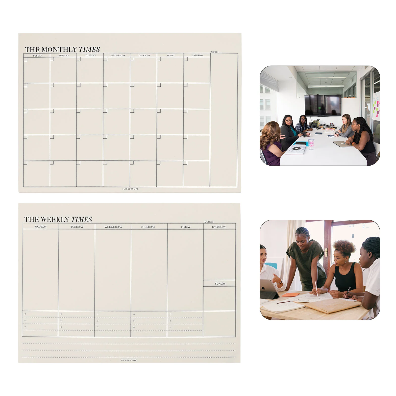 

2pcs Schedule Notebook Planning Notebook Paper Schedule Weekly Monthly Notebook